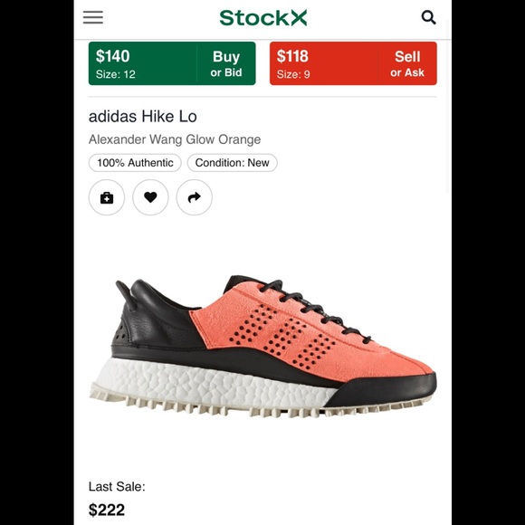 Adidas Hike Lo Glow Orange Alexander Wang - Picture 8 of 9